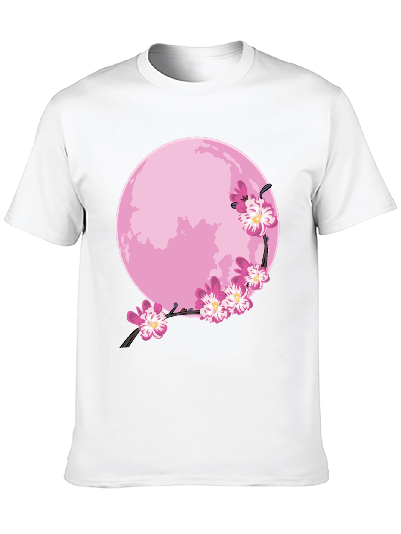 Pink Moon Cherry Blossom Graphic Tee