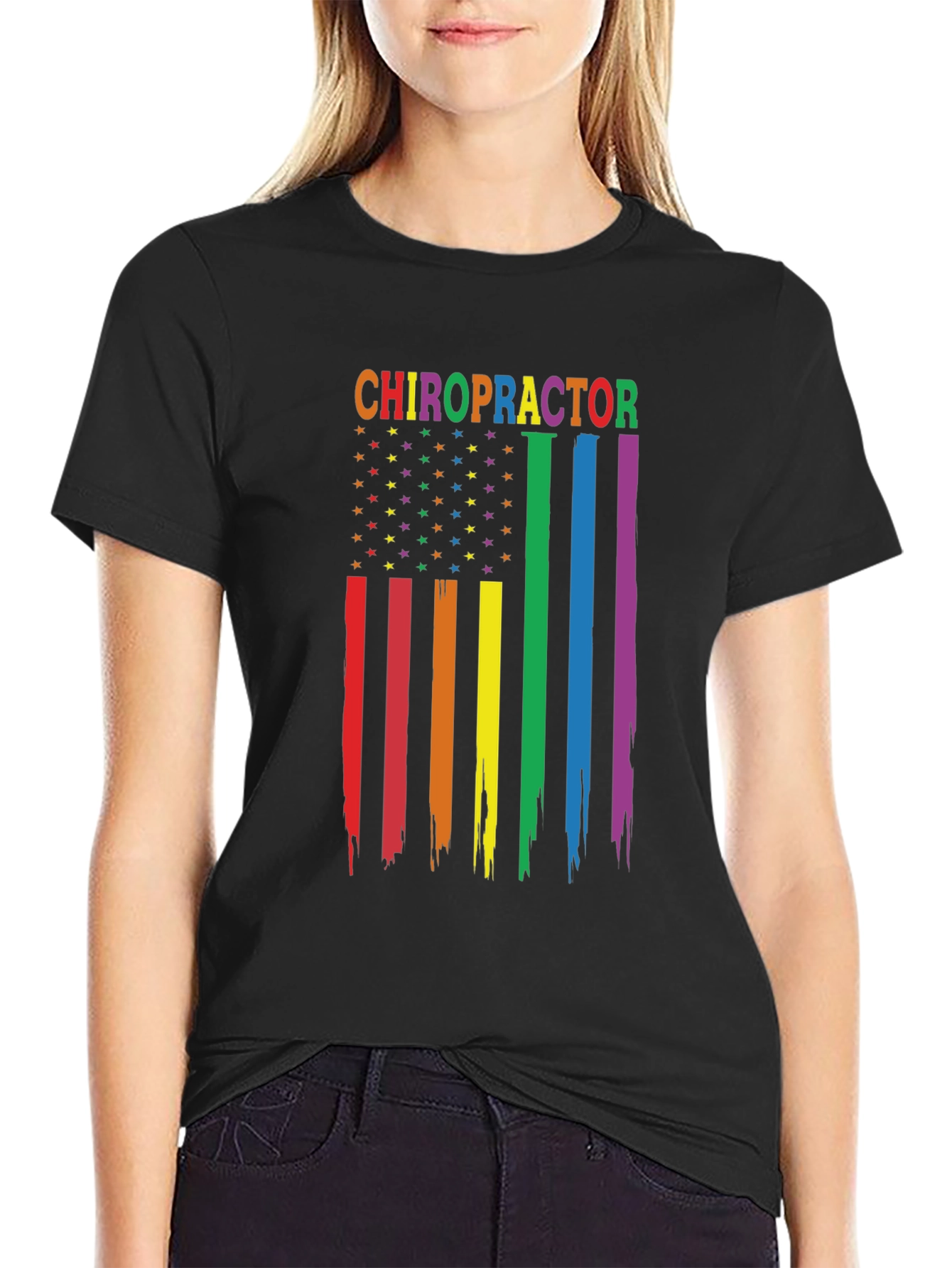 Chiropractor Pride Flag T-Shirt
