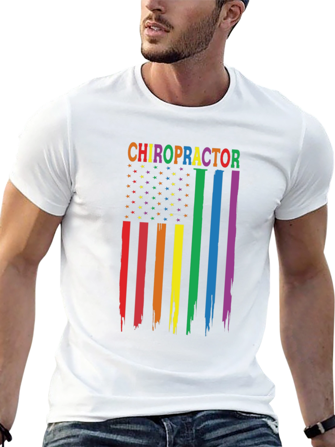 Chiropractor Pride Flag T-Shirt
