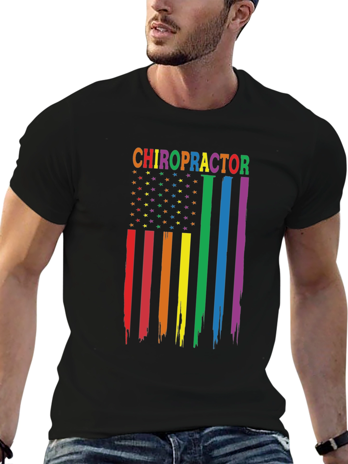 Chiropractor Pride Flag T-Shirt