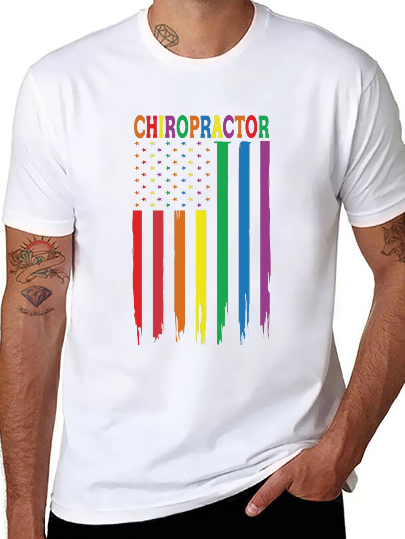 Chiropractor Pride Flag T-Shirt