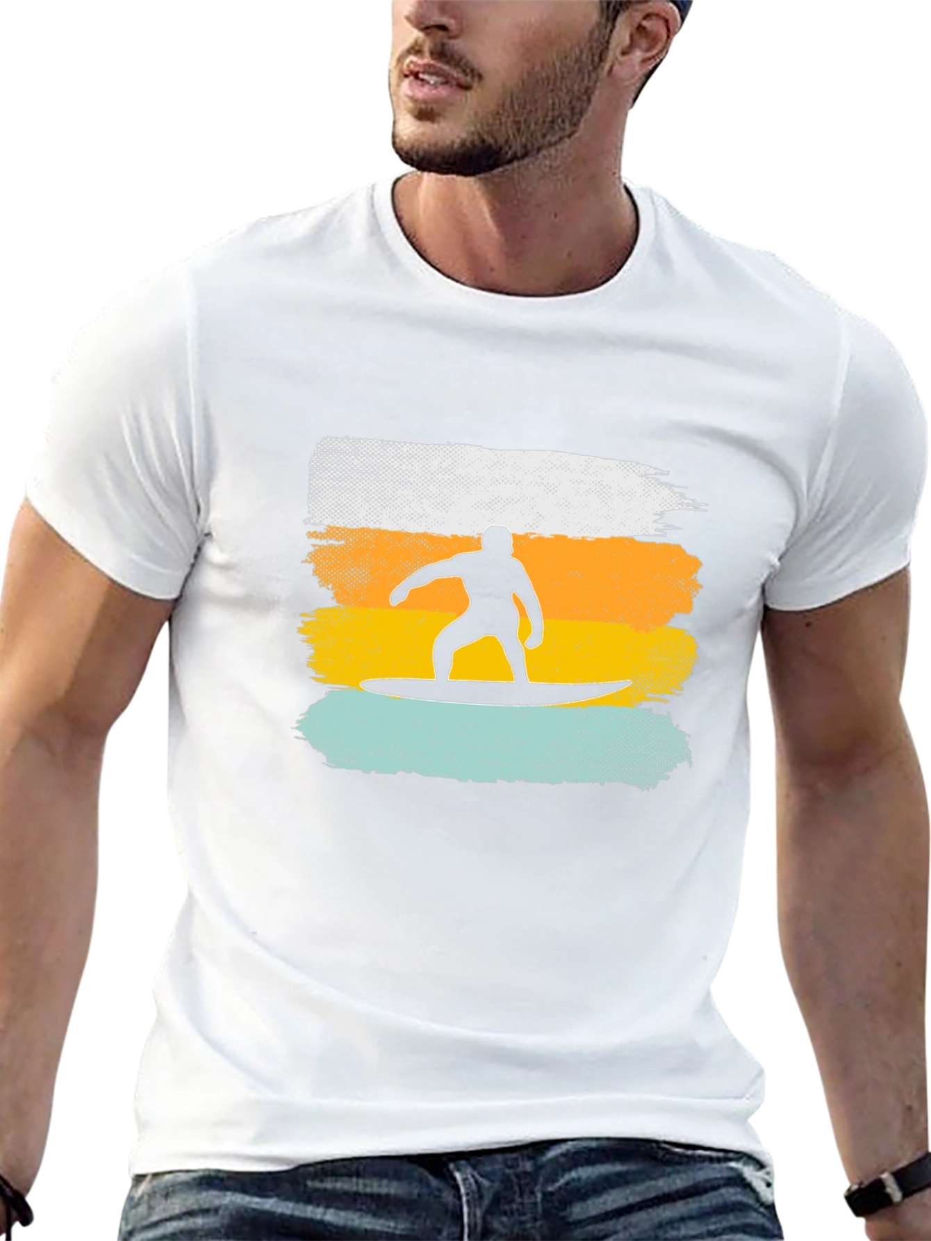 Retro Surfboard Graphic T-Shirt