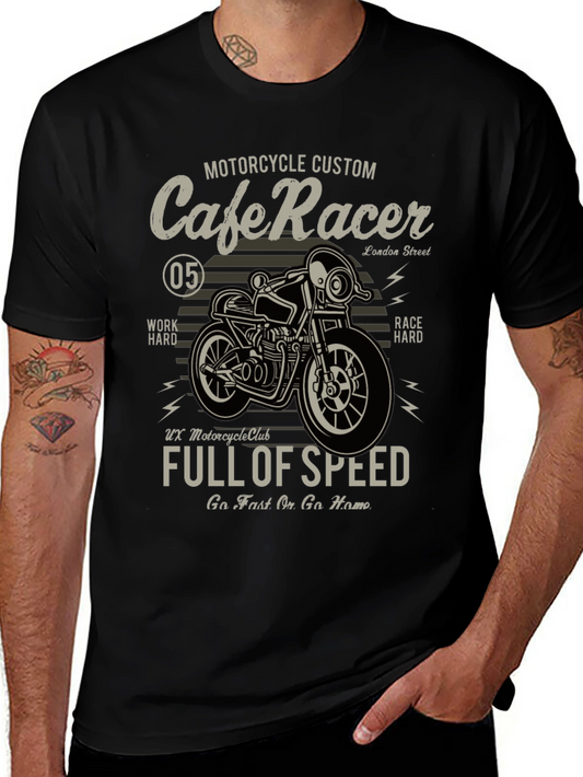 Cafe Racer Motorcycle Graphic T-Shirt