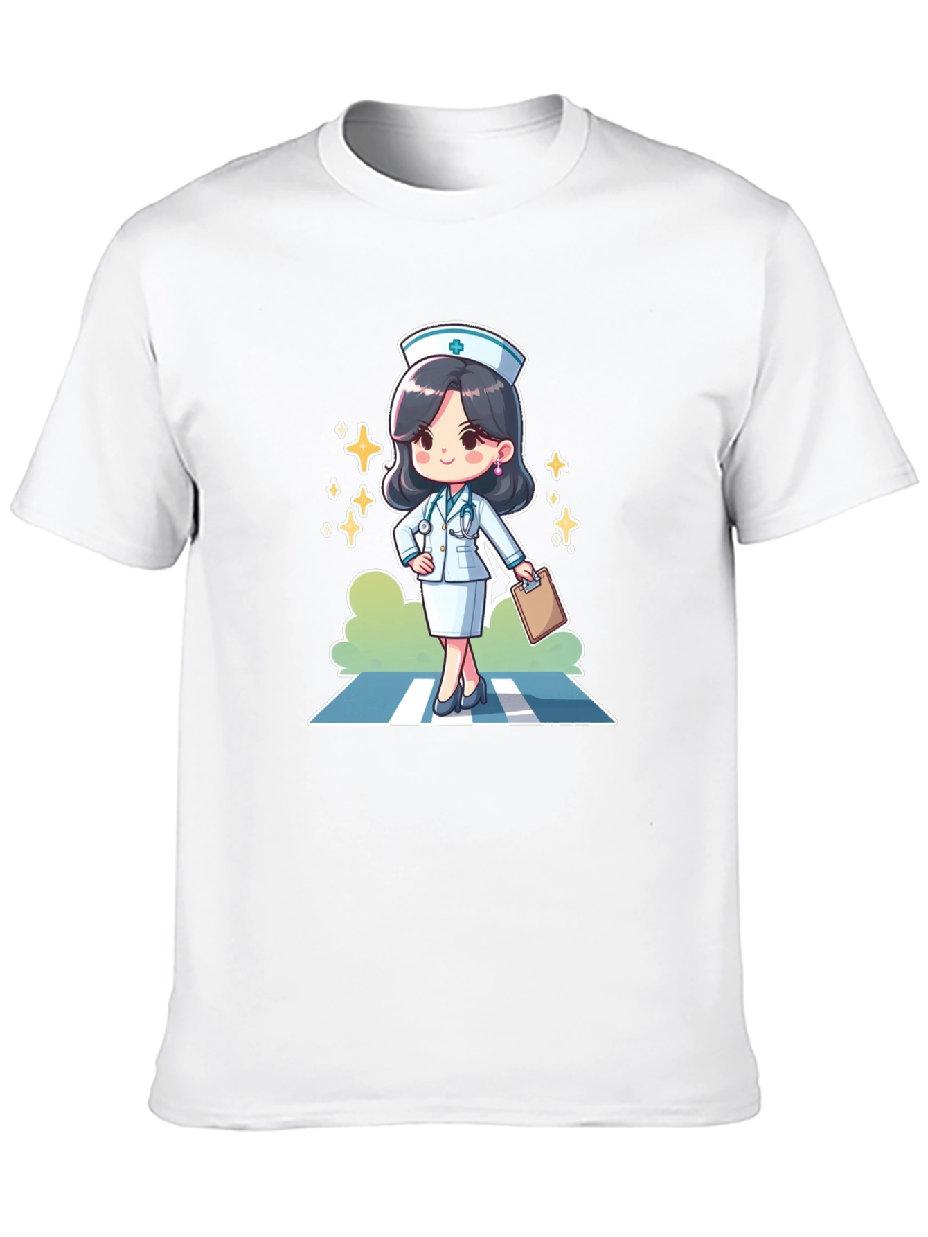 Nurse Cartoon Graphic T-Shirt