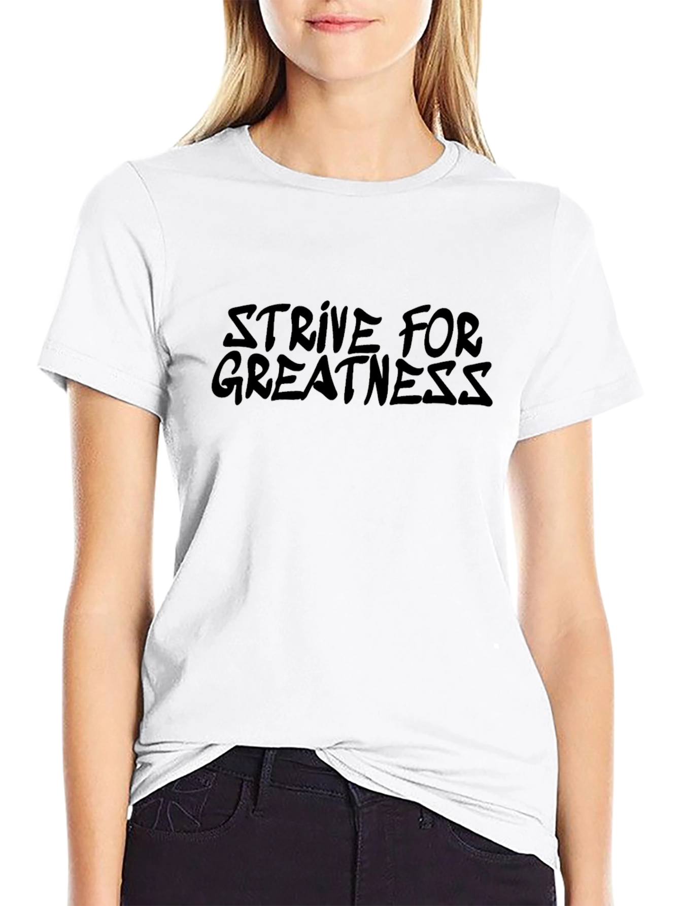 Strive For Greatness Graphic Tee - Classic Black