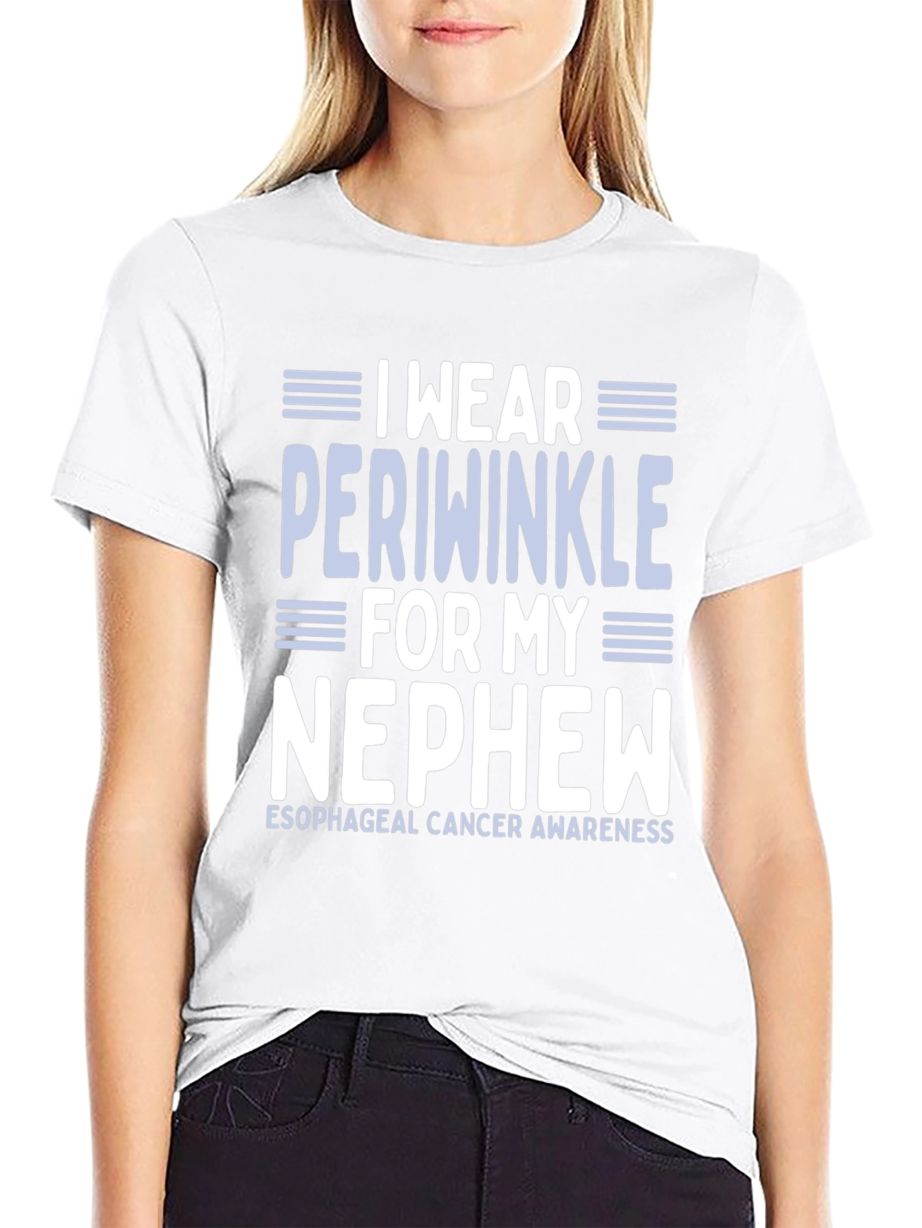 I Wear Periwinkle Esophageal Cancer Awareness T-Shirt
