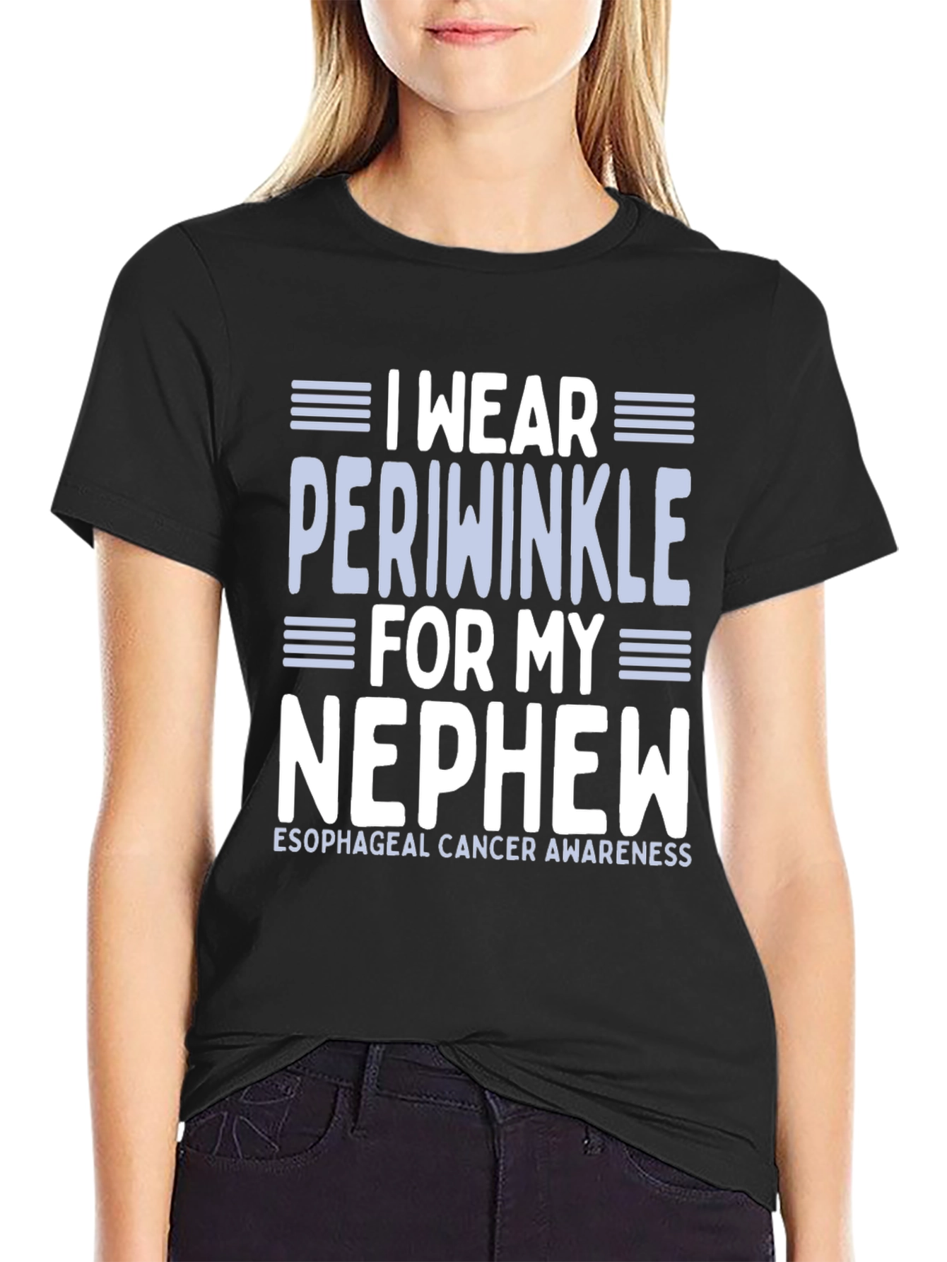 I Wear Periwinkle Esophageal Cancer Awareness T-Shirt