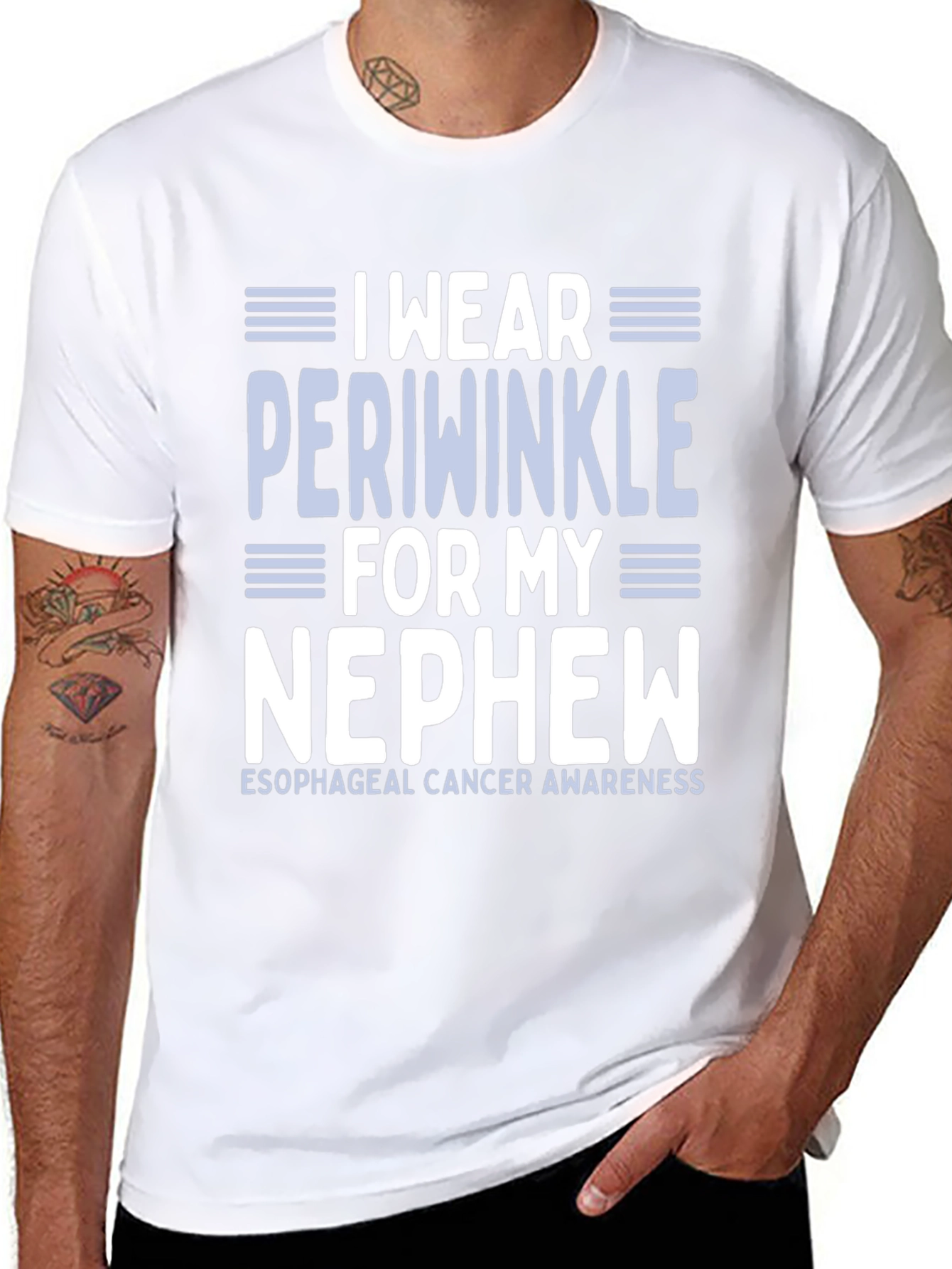 I Wear Periwinkle Esophageal Cancer Awareness T-Shirt