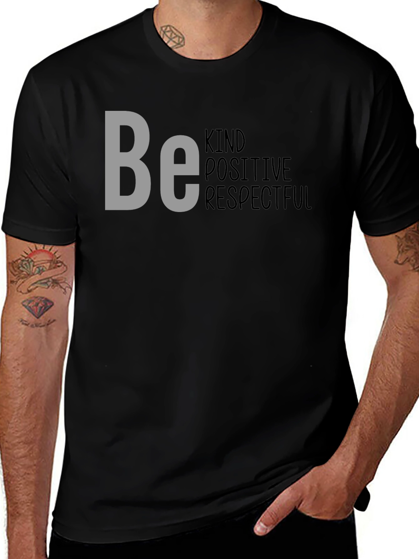 Be Kind Positive Respectful Graphic T-Shirt