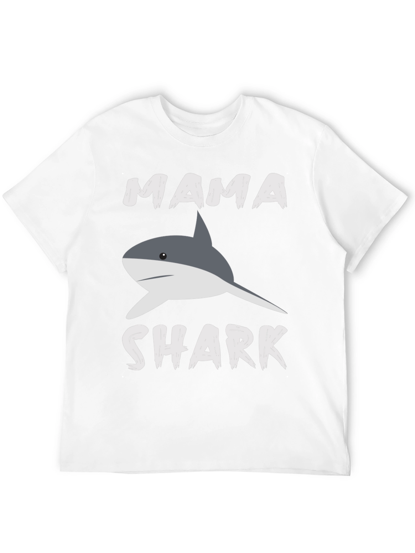 Mama Shark Graphic T-Shirt - Black Crew Neck