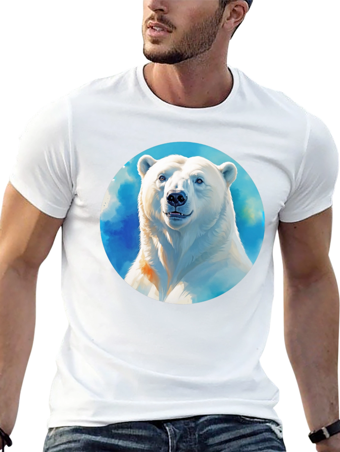 Polar Bear Graphic Tee - Mens Black T-Shirt