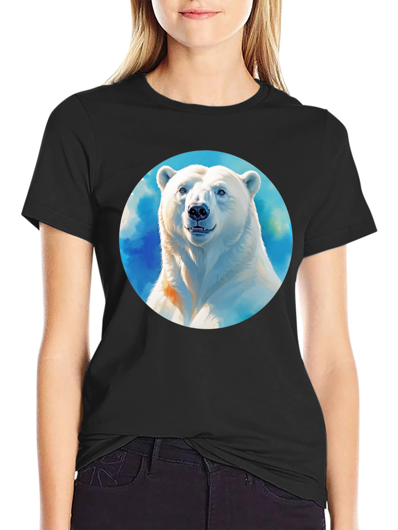 Polar Bear Graphic Tee - Mens Black T-Shirt