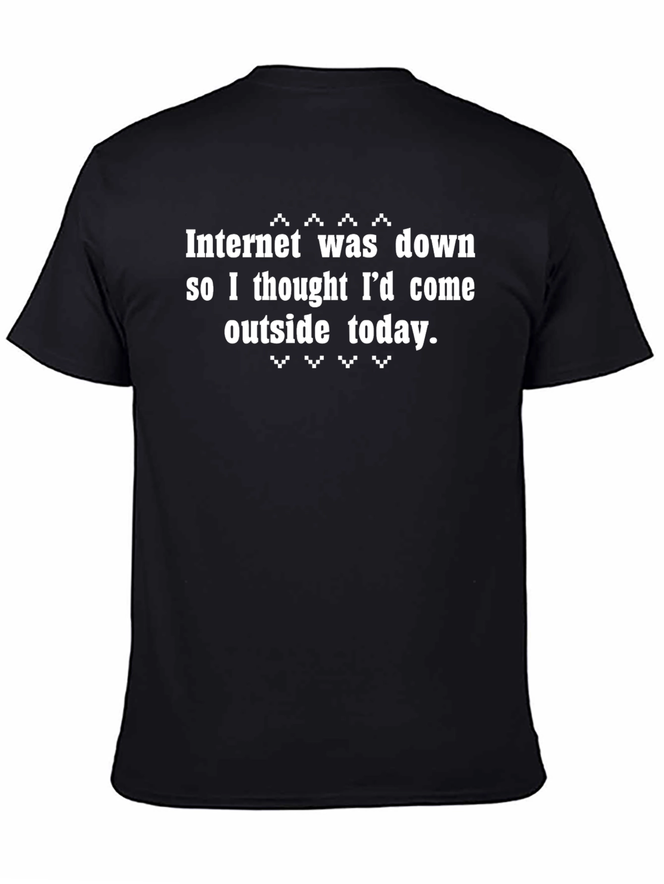 Funny Internet Down Black T-Shirt