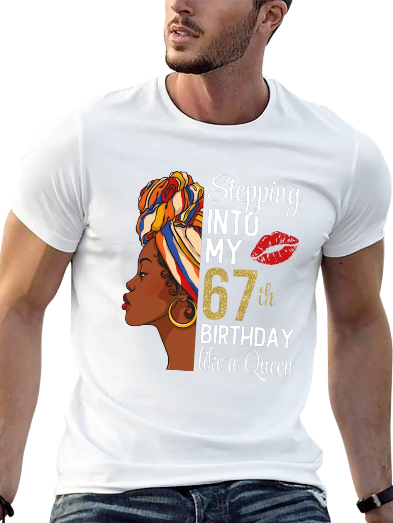 Stepping Into My 67th Birthday Queen T-Shirt