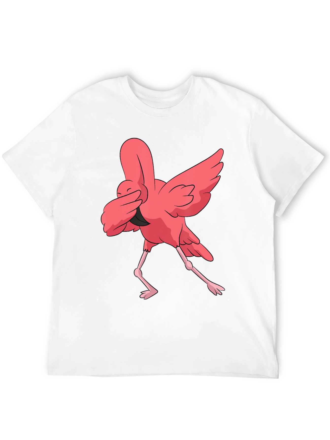 Dabbing Flamingo Graphic T-Shirt - Fun Animal Tee