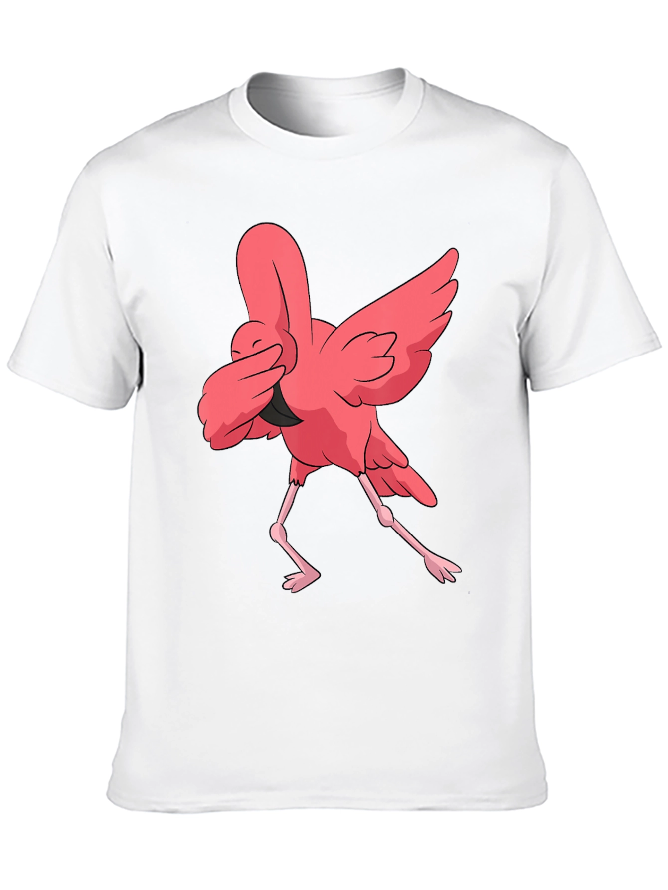 Dabbing Flamingo Graphic T-Shirt - Fun Animal Tee