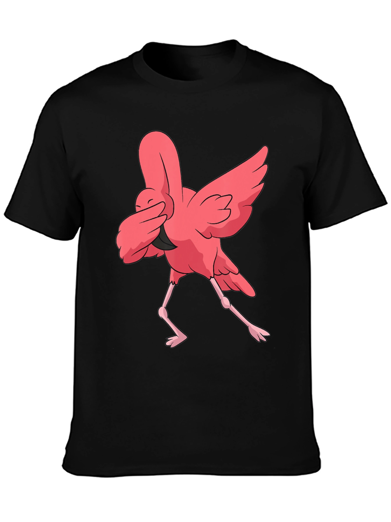 Dabbing Flamingo Graphic T-Shirt - Fun Animal Tee
