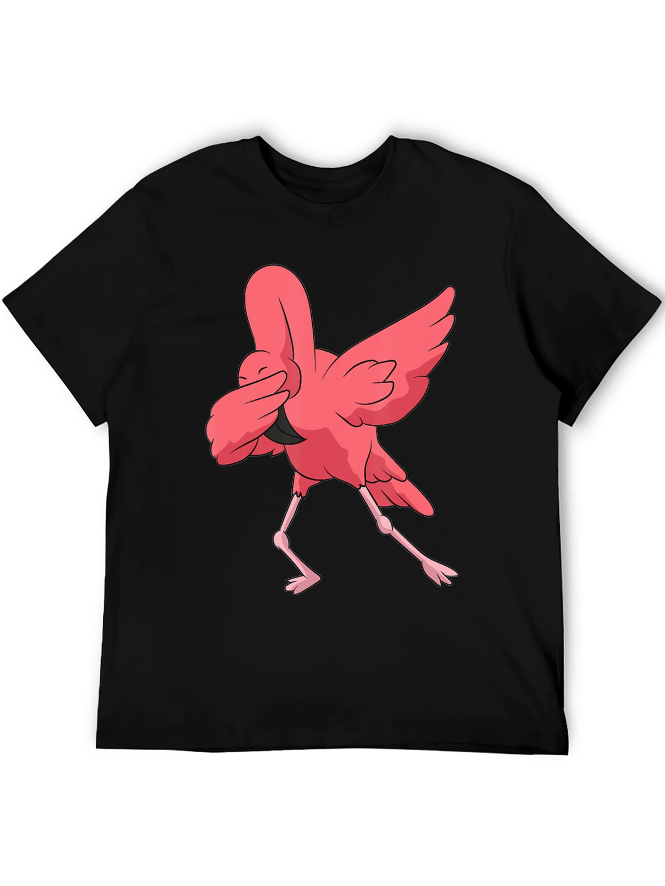 Dabbing Flamingo Graphic T-Shirt - Fun Animal Tee