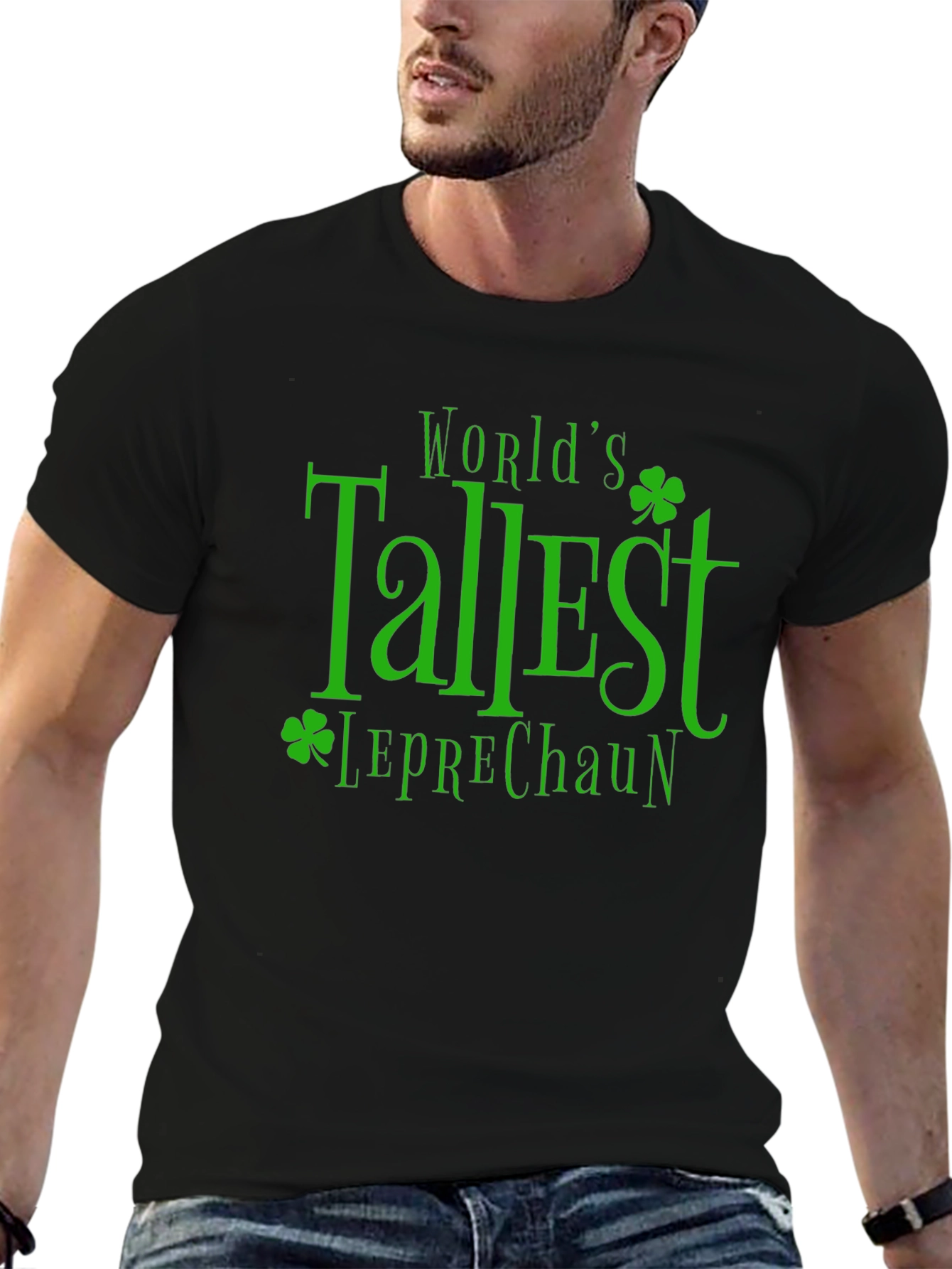 Worlds Tallest Leprechaun Black T-Shirt