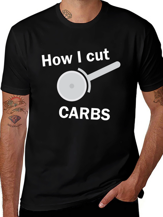 Funny Carb Cutting T-Shirt - Pizza Cutter Design