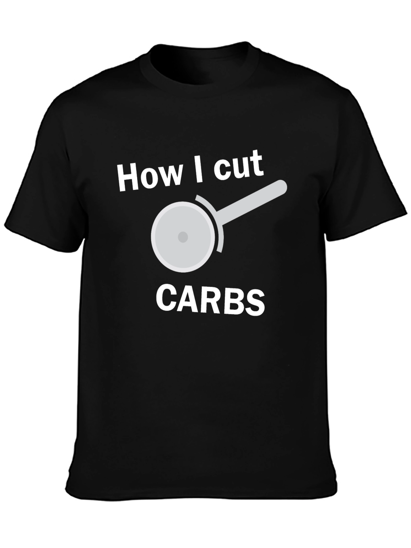 Funny Carb Cutting T-Shirt - Pizza Cutter Design