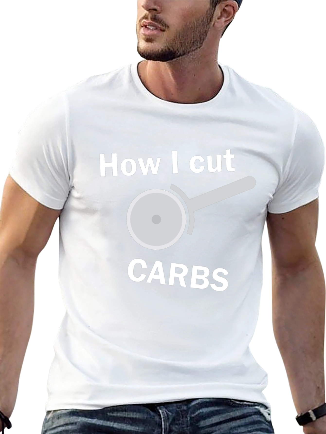 Funny Carb Cutting T-Shirt - Pizza Cutter Design