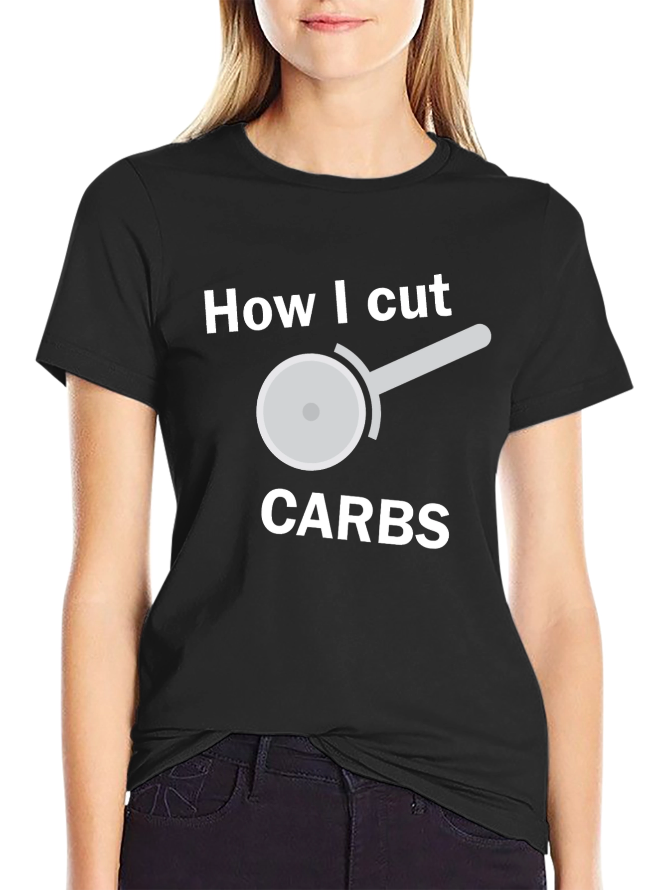 Funny Carb Cutting T-Shirt - Pizza Cutter Design