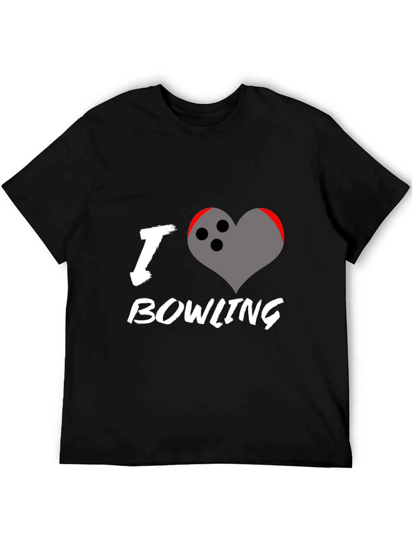 I Love Bowling T-Shirt - Heart Bowling Ball Graphic