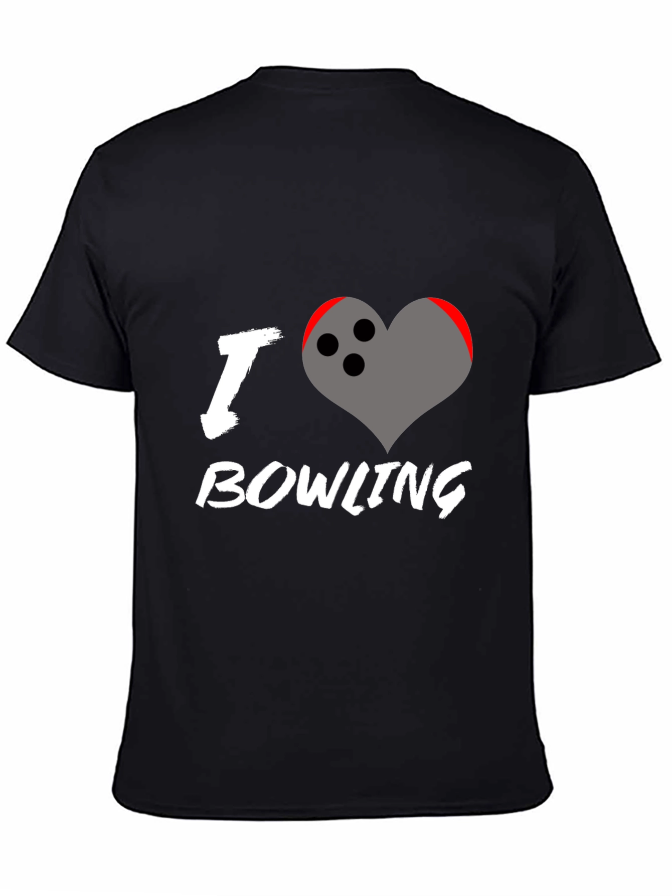 I Love Bowling T-Shirt - Heart Bowling Ball Graphic