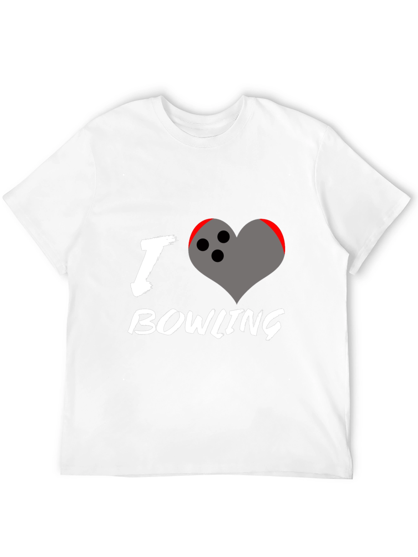 I Love Bowling T-Shirt - Heart Bowling Ball Graphic