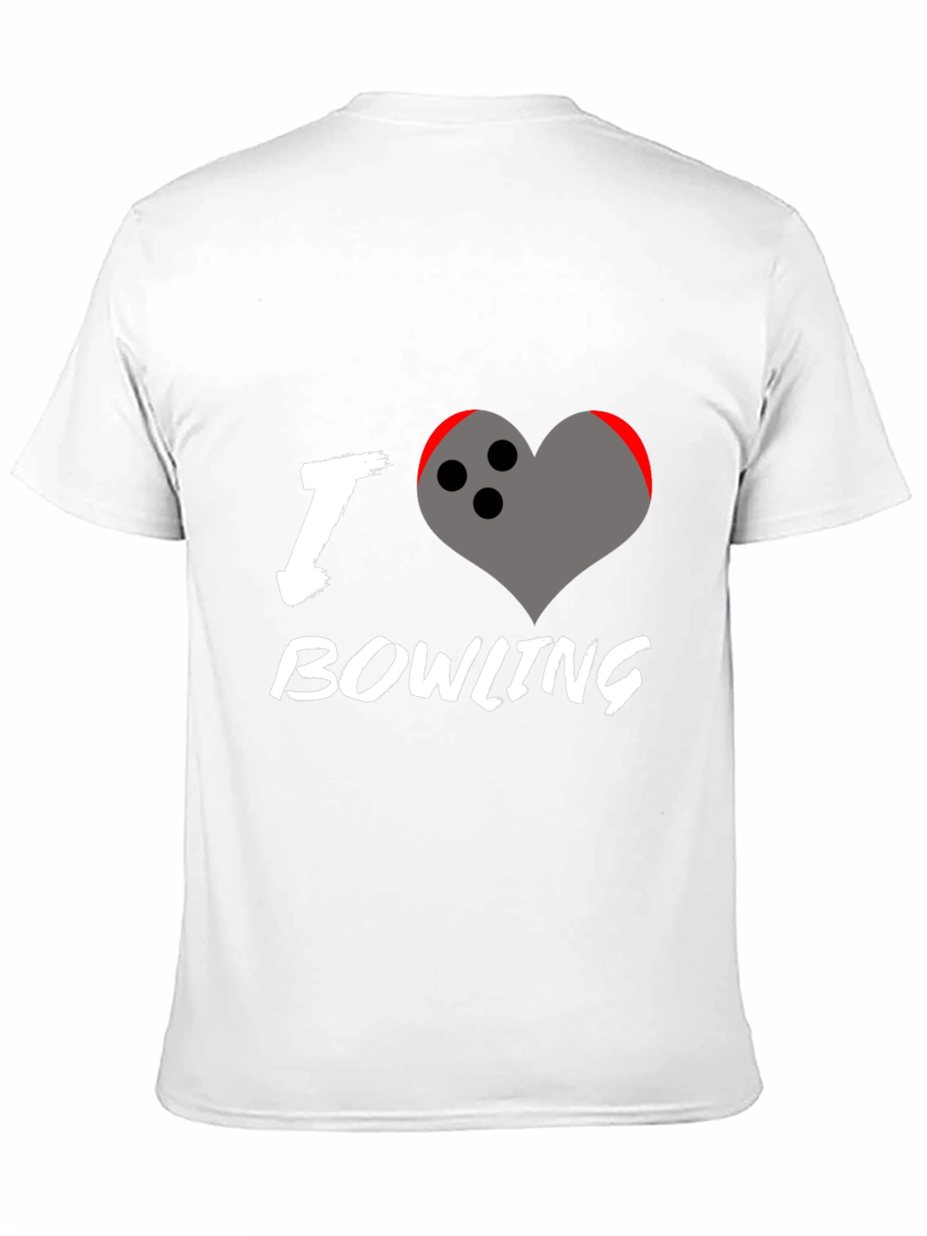I Love Bowling T-Shirt - Heart Bowling Ball Graphic