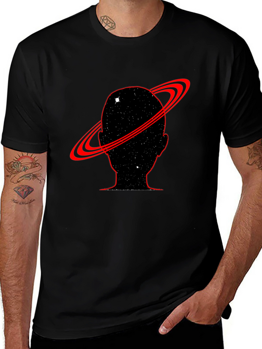 Cosmic Mind T-Shirt - Black Saturn Design
