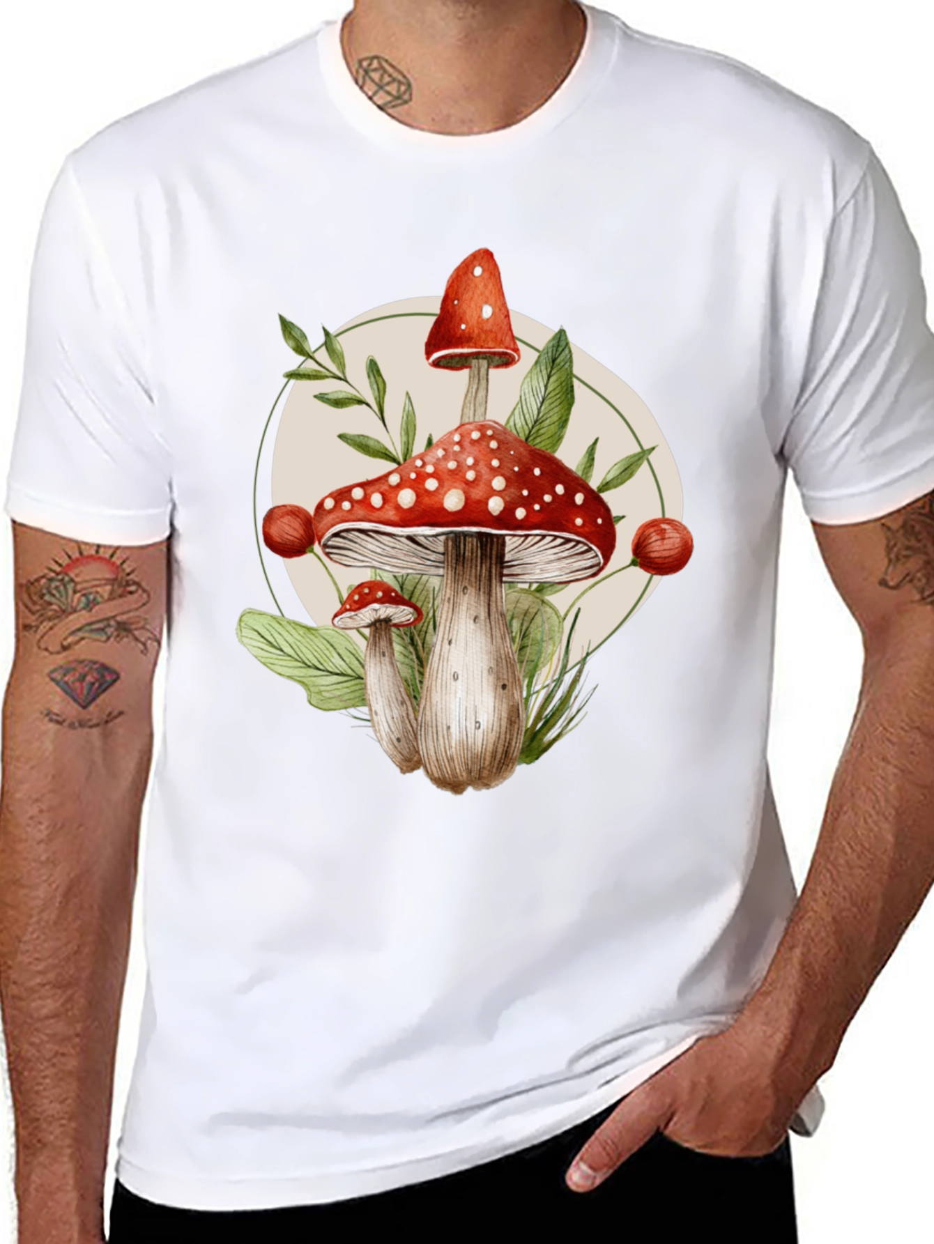 Mushroom Graphic Tee - Nature Inspired Print