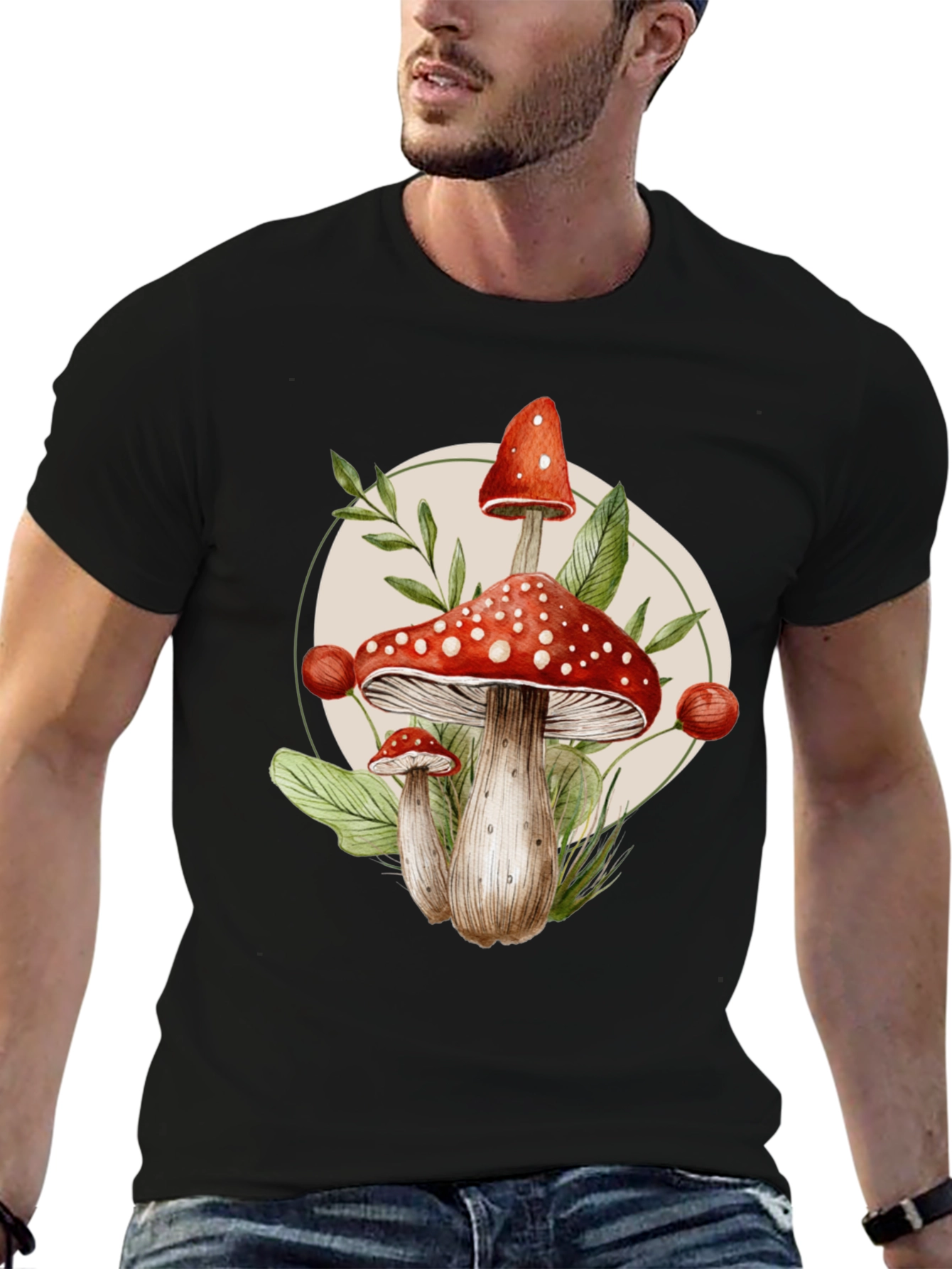 Mushroom Graphic Tee - Nature Inspired Print