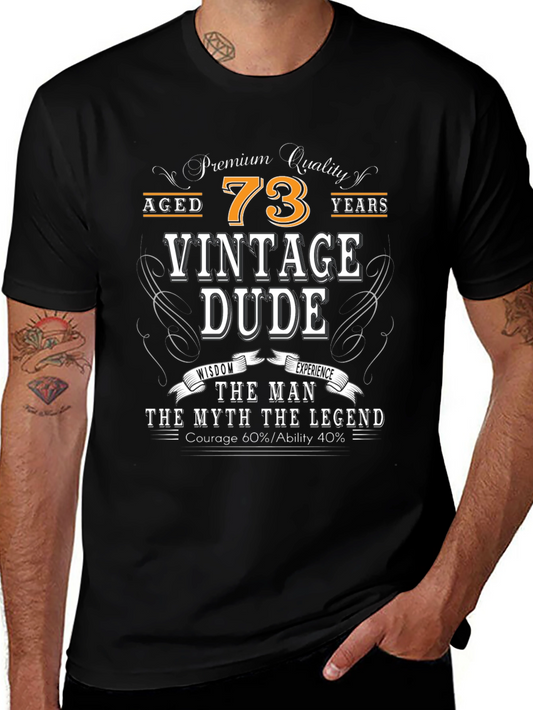 Vintage Dude 73rd Birthday T-Shirt
