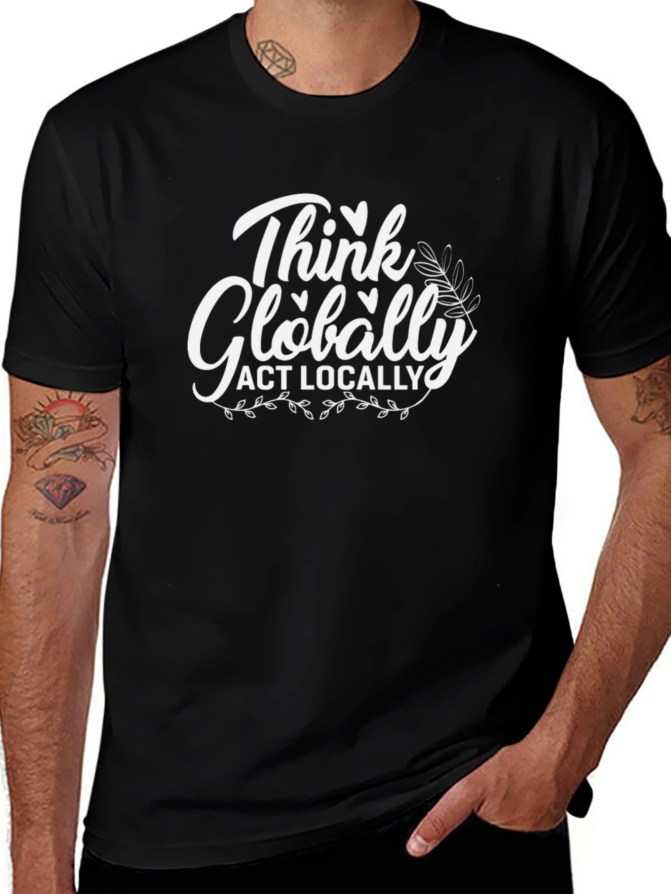 Think Globally Act Locally Graphic Tee