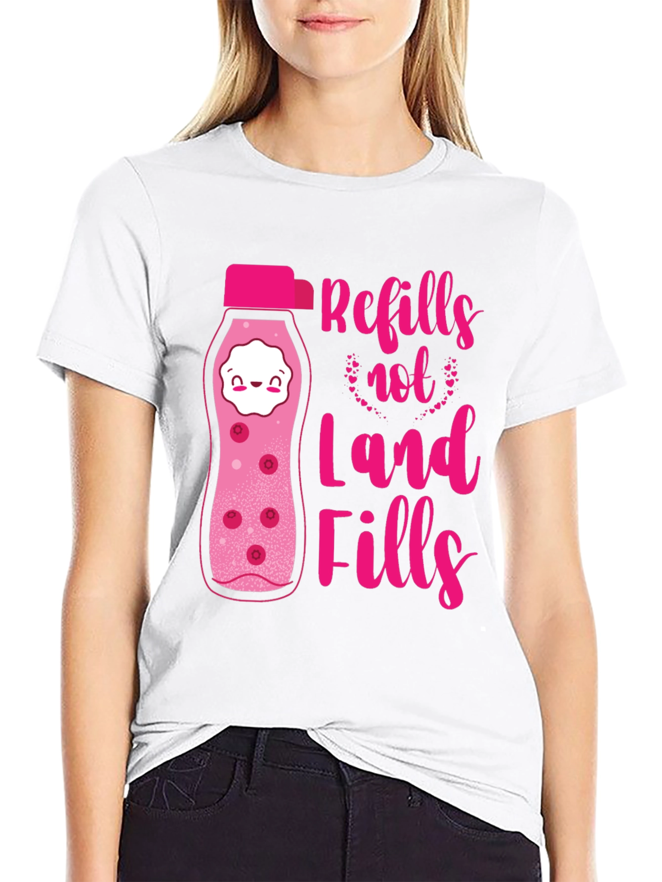 Refills Not Landfills Graphic Tee - Eco-Friendly Design