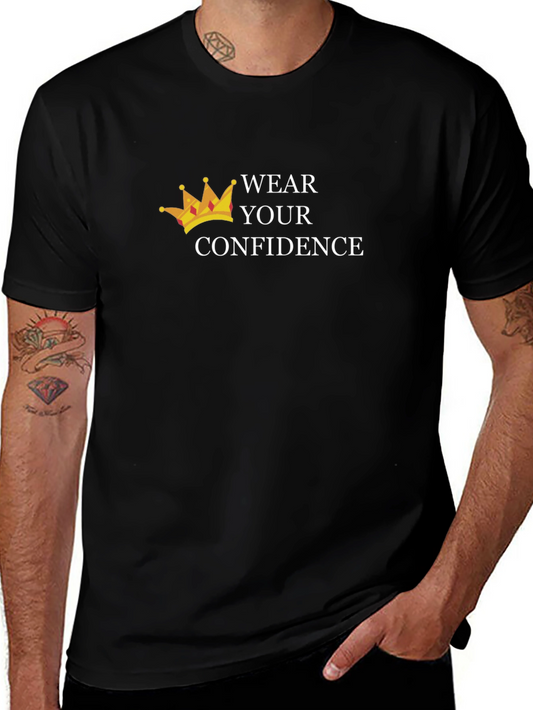 Wear Your Confidence Black Graphic Tee