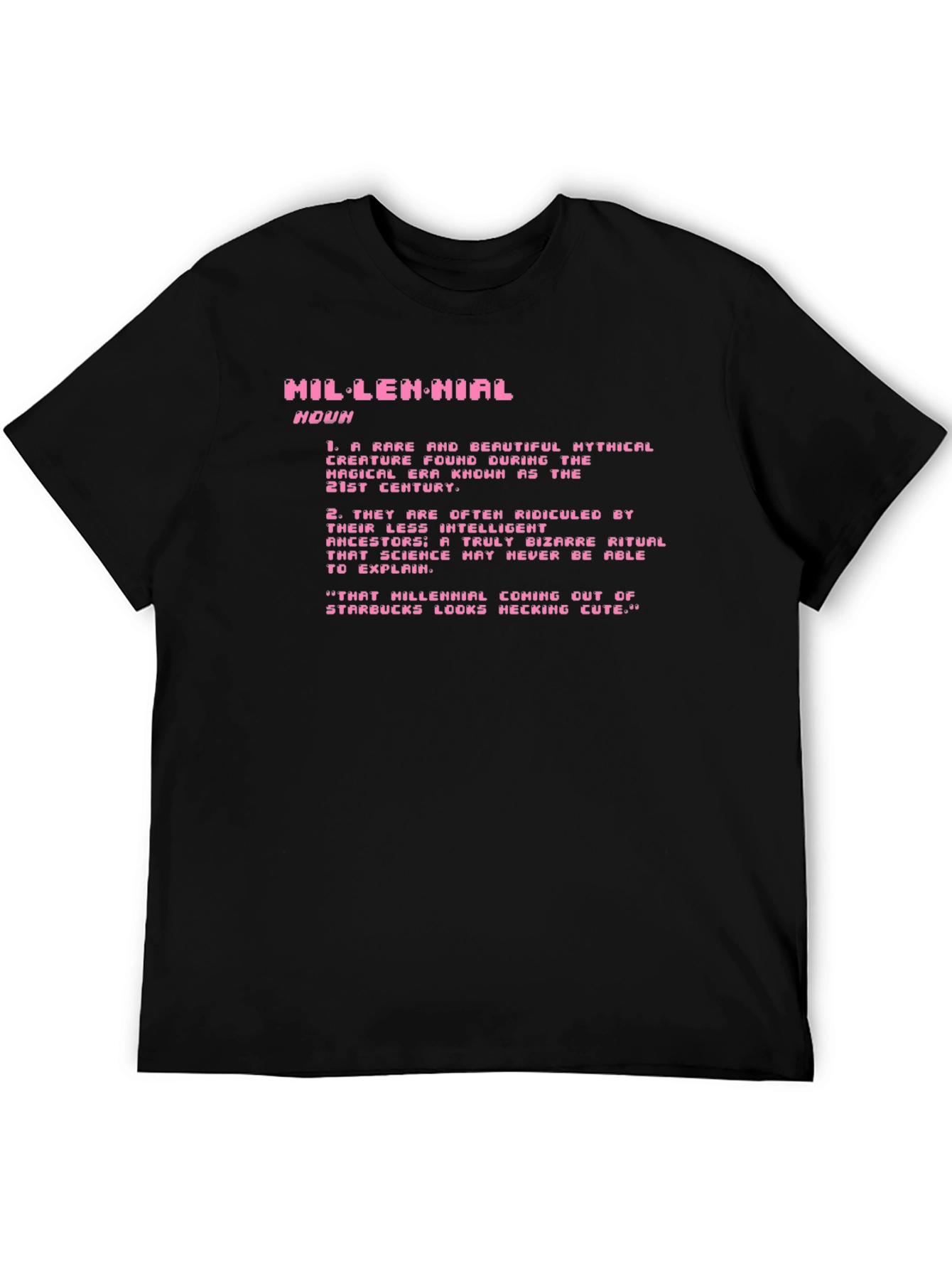 Millennial Definition Graphic Tee - Black
