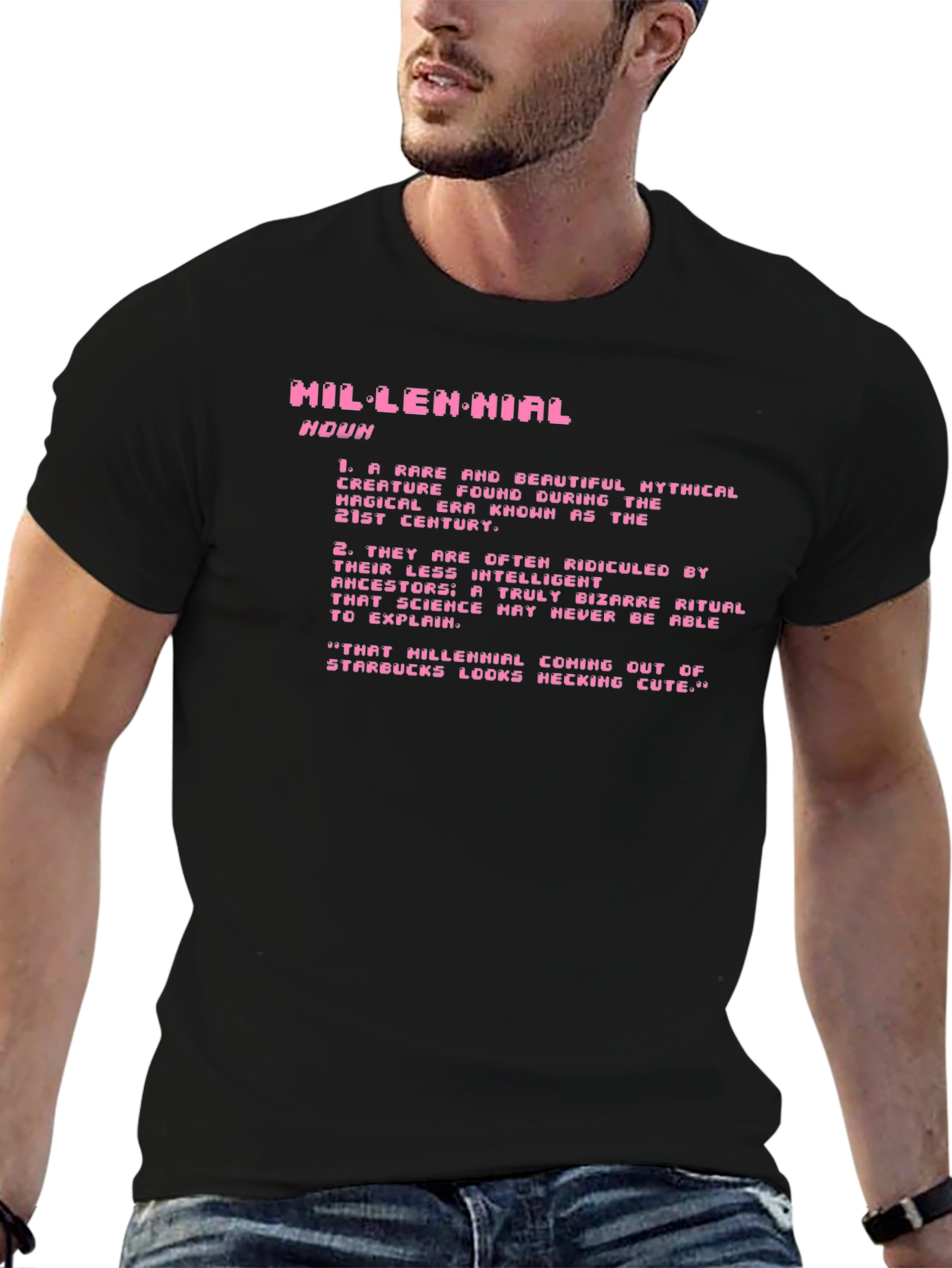 Millennial Definition Graphic Tee - Black