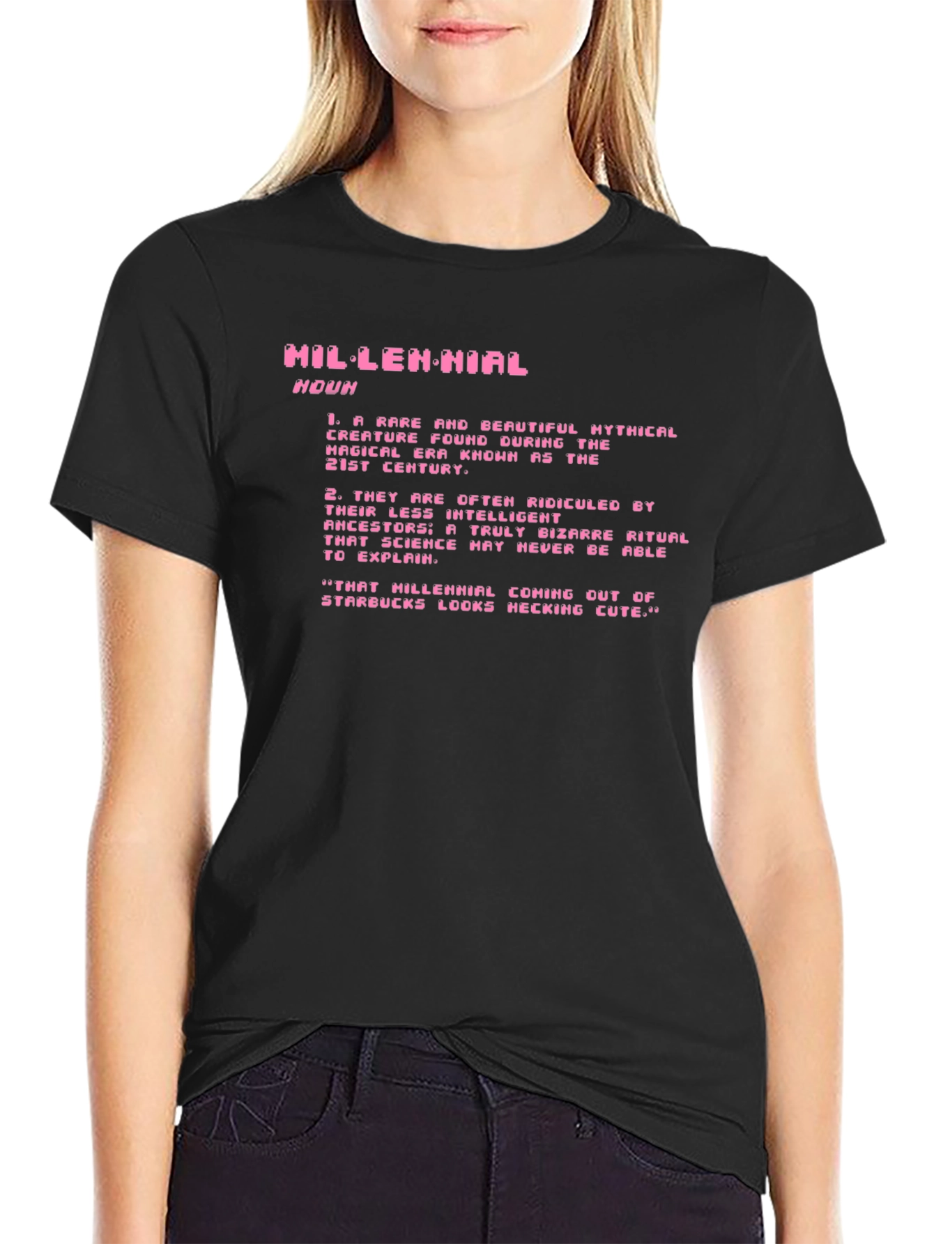 Millennial Definition Graphic Tee - Black