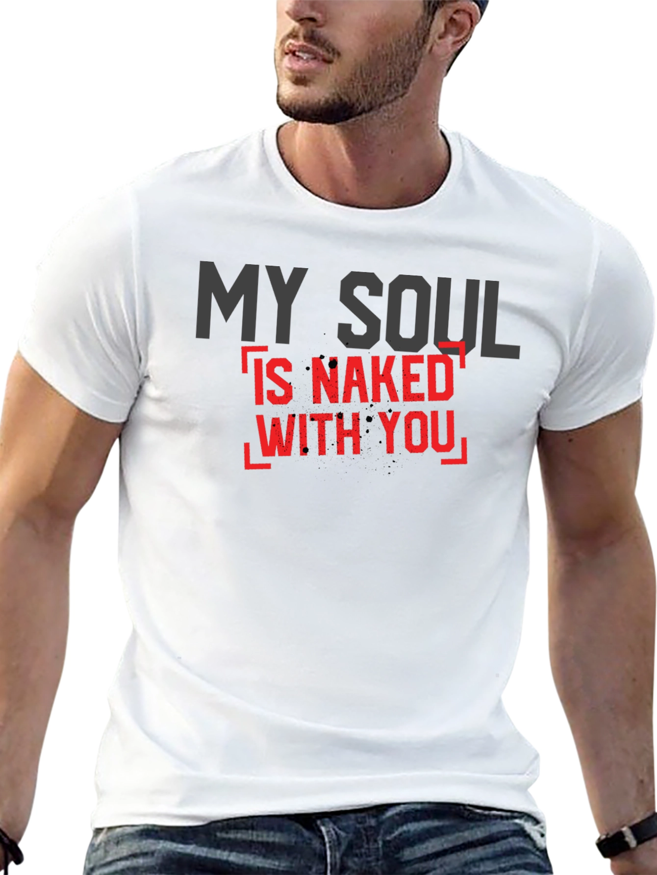My Soul is Naked With You Black Graphic Tee