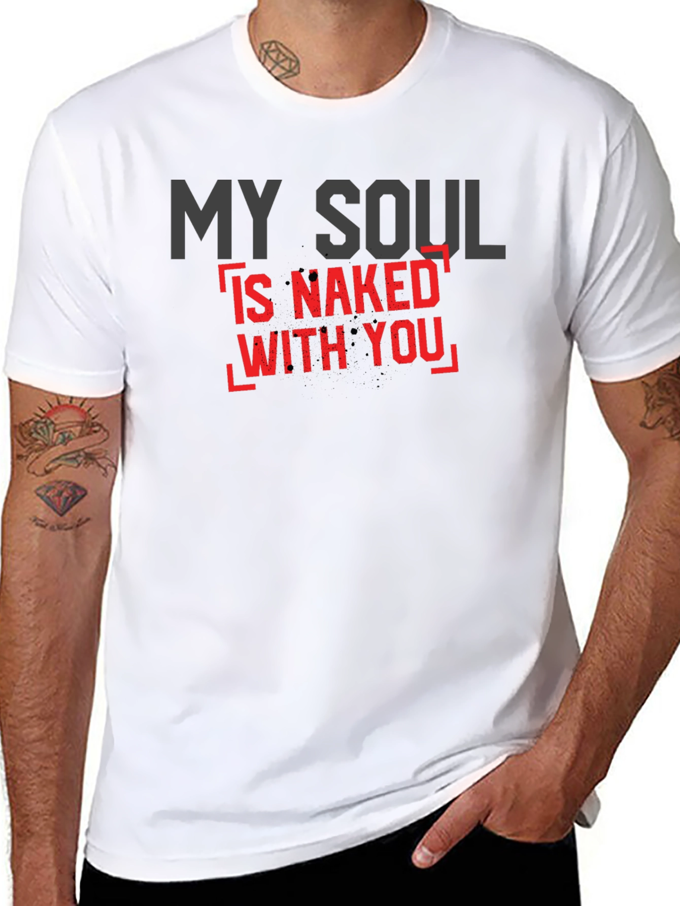 My Soul is Naked With You Black Graphic Tee