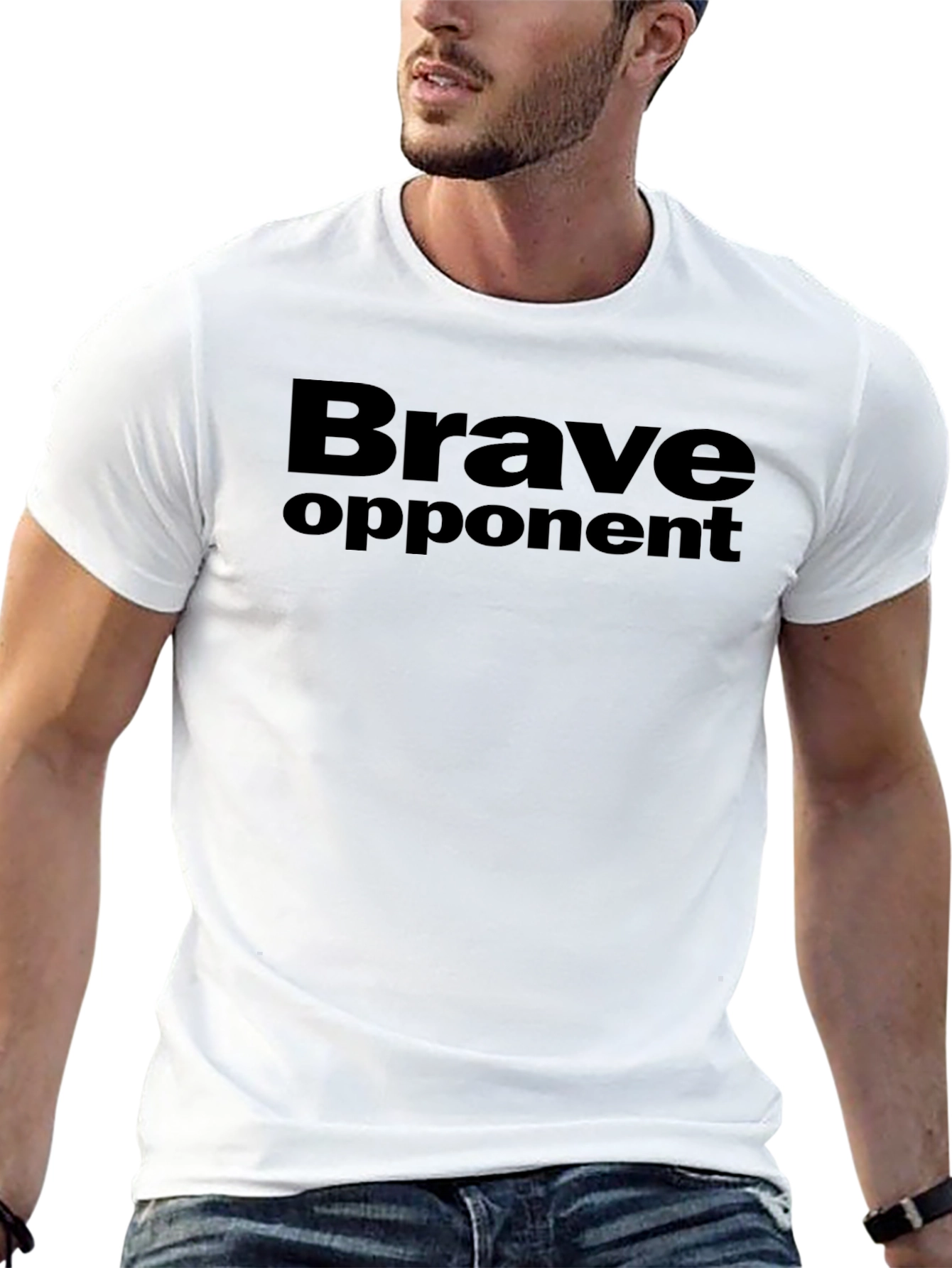 Brave Opponent Graphic Tee - Black Crew Neck