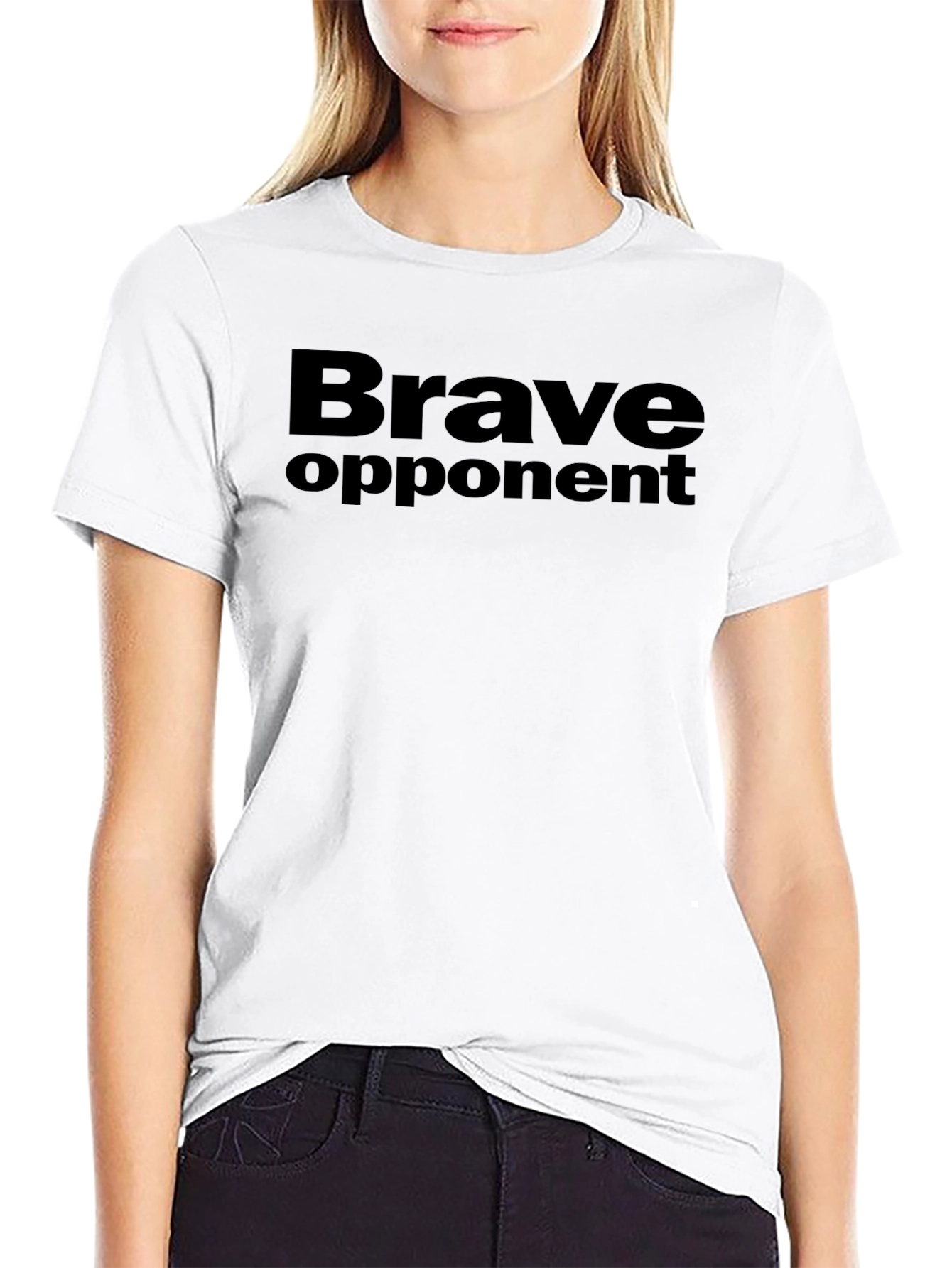 Brave Opponent Graphic Tee - Black Crew Neck