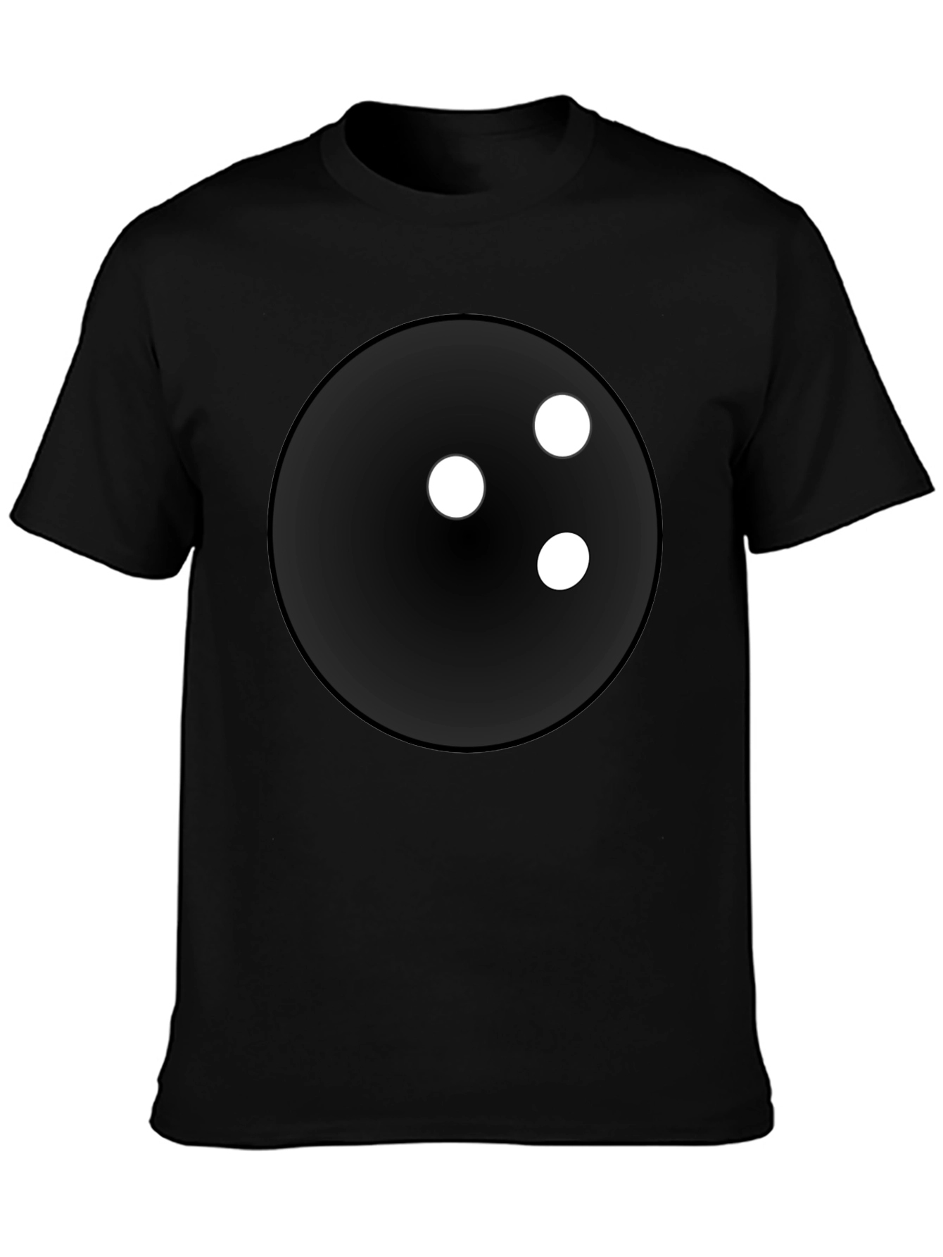 Bowling Ball Graphic Tee - Black Cotton Blend Shirt
