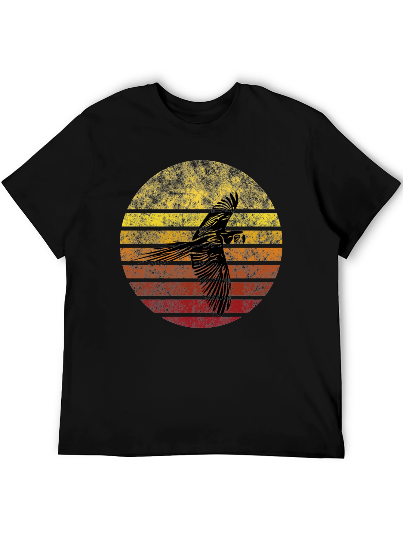 Retro Parrot Sunset Graphic T-Shirt