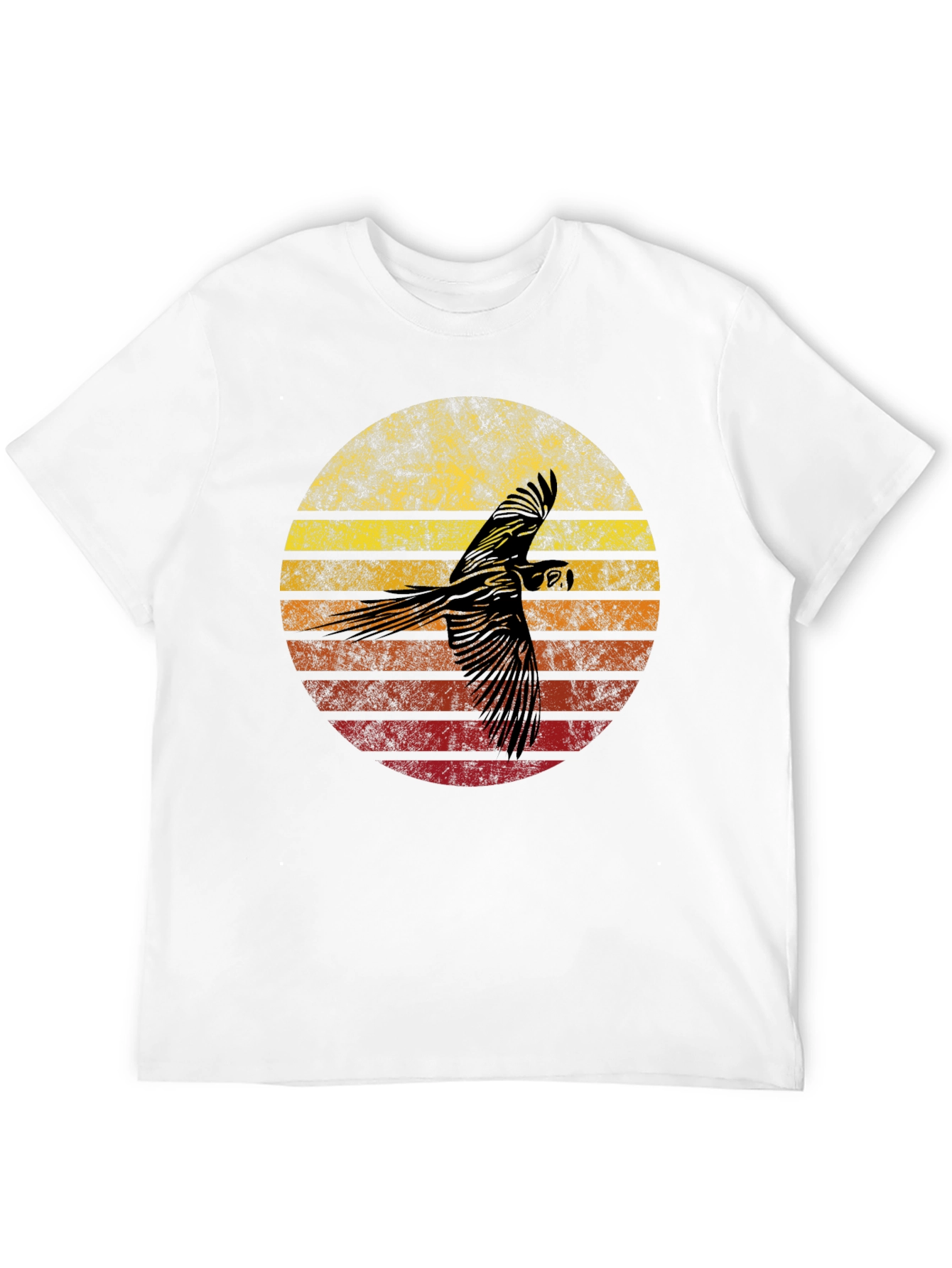 Retro Parrot Sunset Graphic T-Shirt