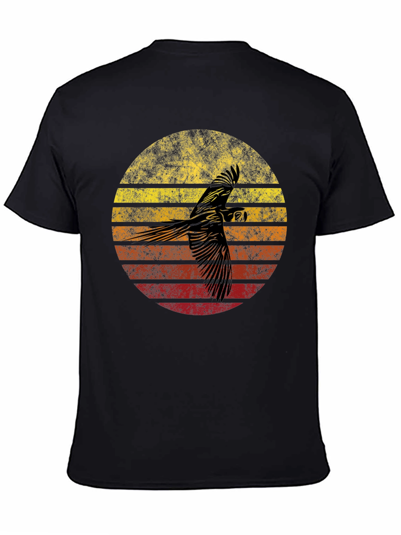 Retro Parrot Sunset Graphic T-Shirt