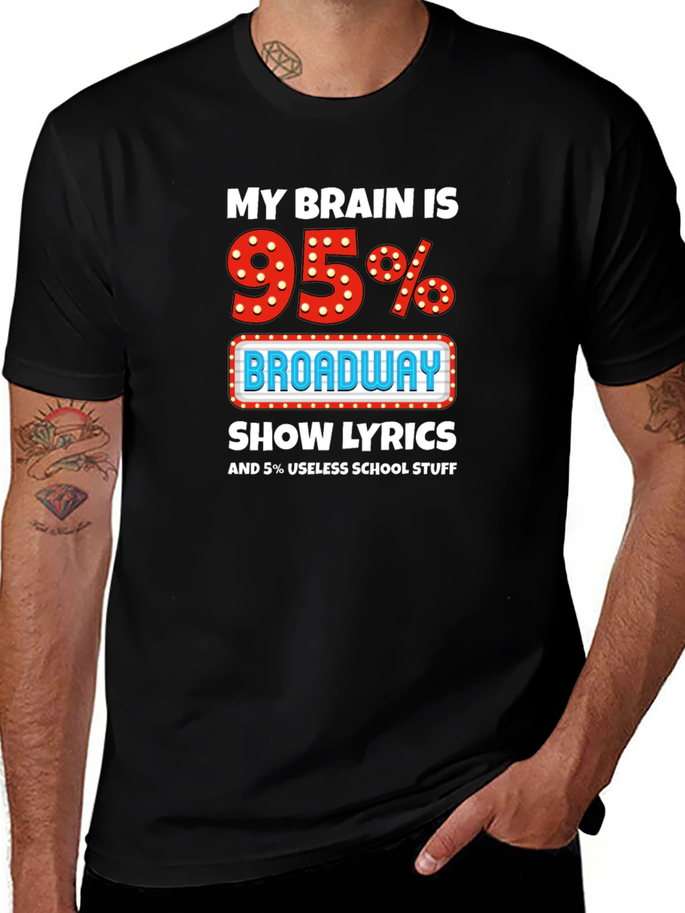Broadway Show Lyrics T-Shirt Funny Theater Tee
